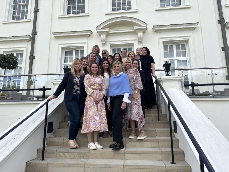 Caroline Howarth (second row, right) with Enterprising Women