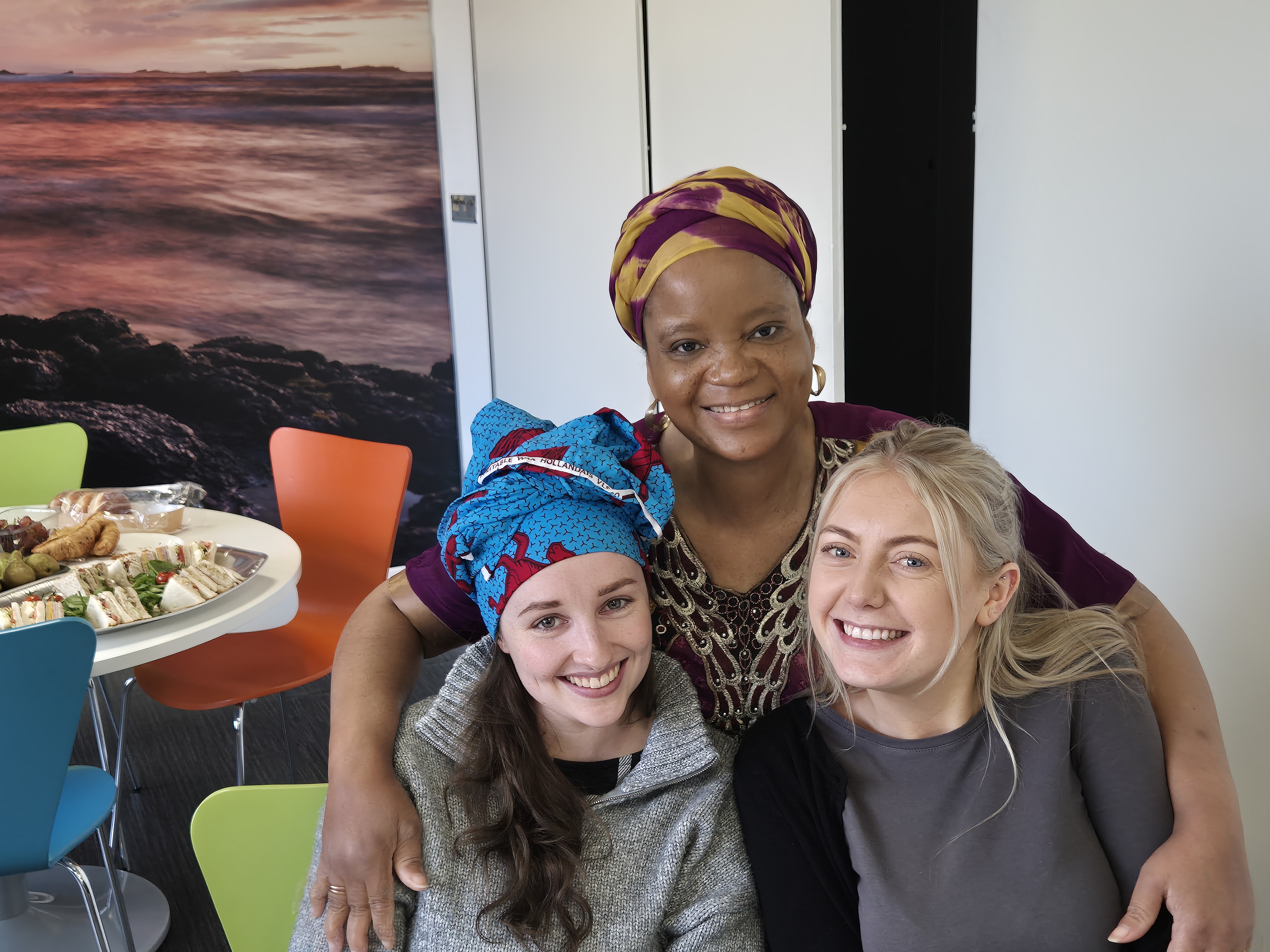 Dressing up in traditional clothing, from the left Sinead Connolly, Helen Faderin,  Grace O’Brien